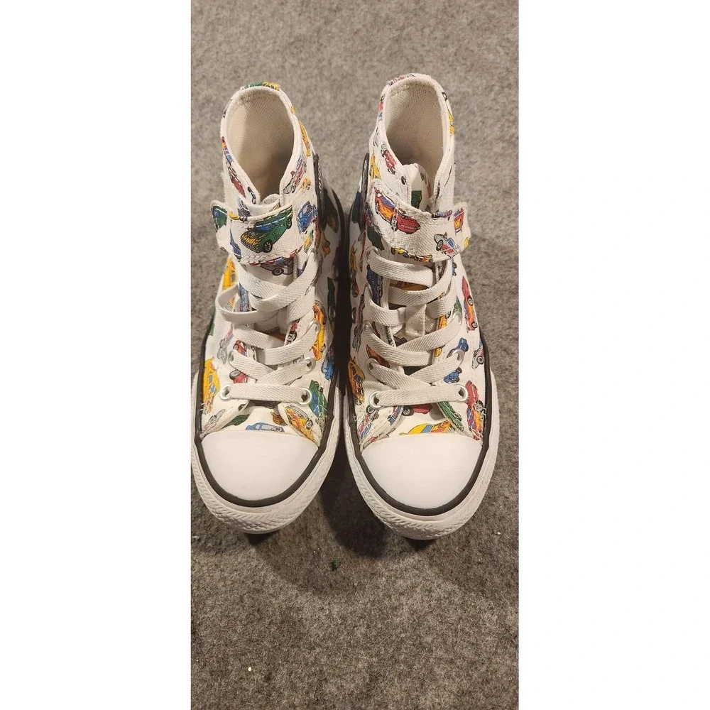 Converse Chuck Taylor All Star Shoes Kids Size 12 Car Print High Top Sneakers